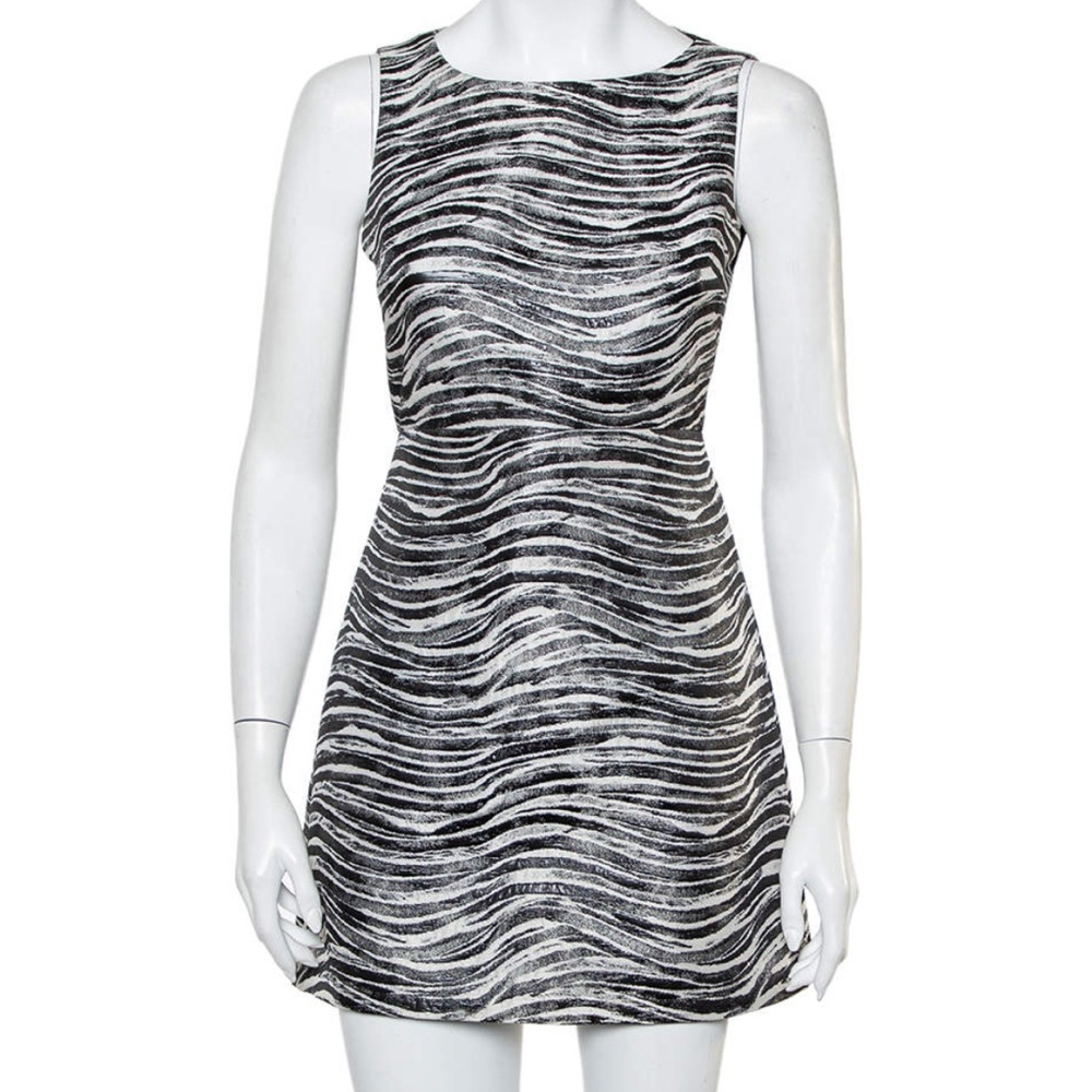 Alice + Olivia Metallic Zebra Mini Dress